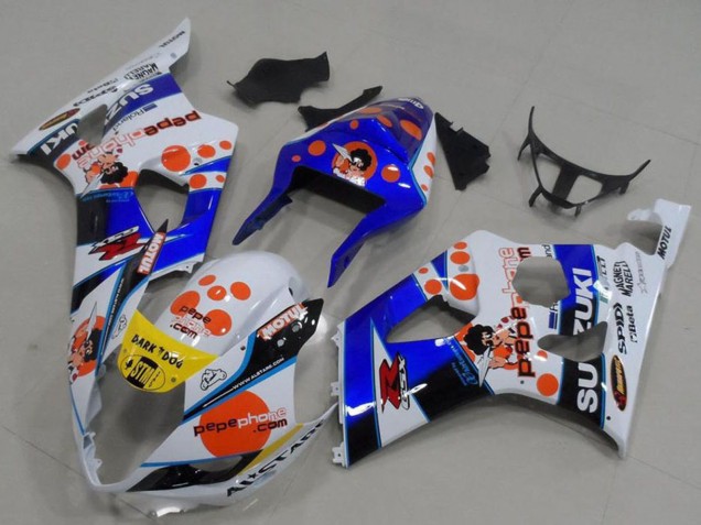 Venta Carenados Moto Suzuki GSXR 1000 2003-2004 - Blanco Azul Rojo Amarillo Pepe Phone