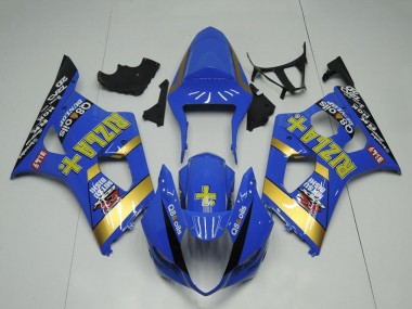 Venta Carenado Moto Suzuki GSXR 1000 2003-2004 - Azul Oro Negro Rizla