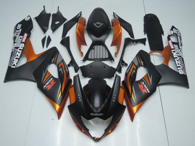 Venta Carenado Moto Suzuki GSXR 1000 2005-2006 - Negro Mate Naranja