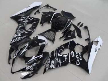 Venta Carenados Moto Suzuki GSXR 1000 2005-2006 - Negro Brillante Blanco Corona