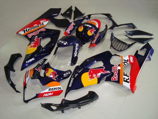 Venta Carenados Moto Suzuki GSXR 1000 2005-2006 - Azul Oscuro Amarillo Rojo Bull Repsol