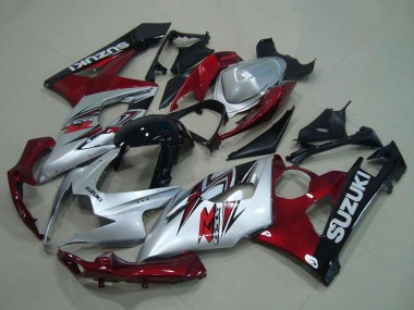 Venta Carenado Moto Suzuki GSXR 1000 2005-2006 - Plata Rojo Negro