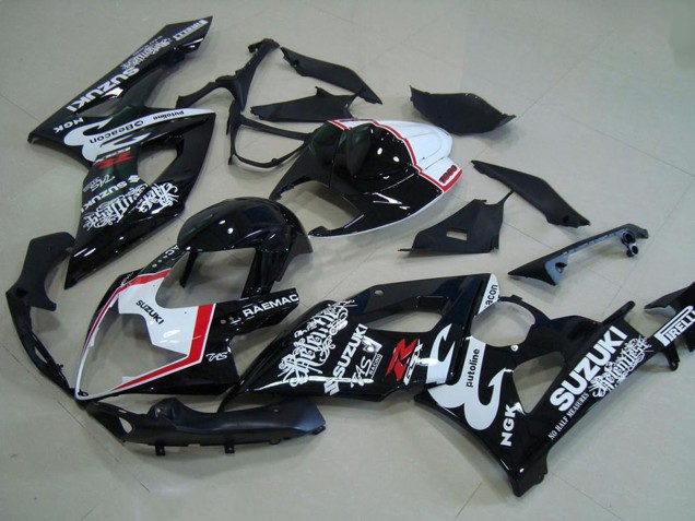 Venta Carenados Moto Suzuki GSXR 1000 2005-2006 - Negro Brillante Blanco Rojo Relentless