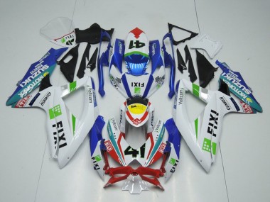 Venta Carenados Moto Suzuki GSXR 1000 2009-2016 - Blanco Azul Rojo Amarillo Verde Fixi 41