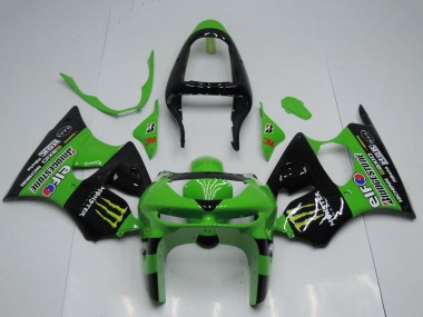 Venta Carenados Moto Kawasaki ZX6R 1998-1999 - Verde Negro Brillante Amarillo Elf Bridgestone Monstruo