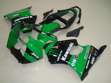 Venta Carenados Moto Kawasaki ZX6R 2000-2002 - Verde Negro Brillante Monstruo