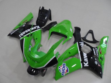 Venta Carenados Moto Kawasaki ZX6R 2003-2004 - Verde Blanco Negro Fuchs