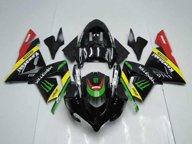 Venta Carenados Moto Kawasaki ZX10R 2004-2005 - Negro Brillante Rojo Amarillo Verde Monstruo