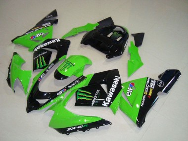 Venta Carenados Moto Kawasaki ZX10R 2004-2005 - Verde Negro Monstruo Elf