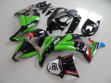 Venta Carenados Moto Kawasaki ZX10R 2011-2015 - Verde Rojo Negro Brillante KIPS Motocard Elf 66