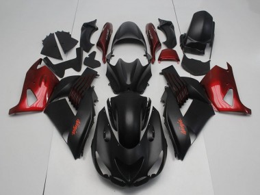 Venta Carenados Moto Kawasaki ZX14R ZZR1400 2006-2011 - Negro Mate Rojo Ninja