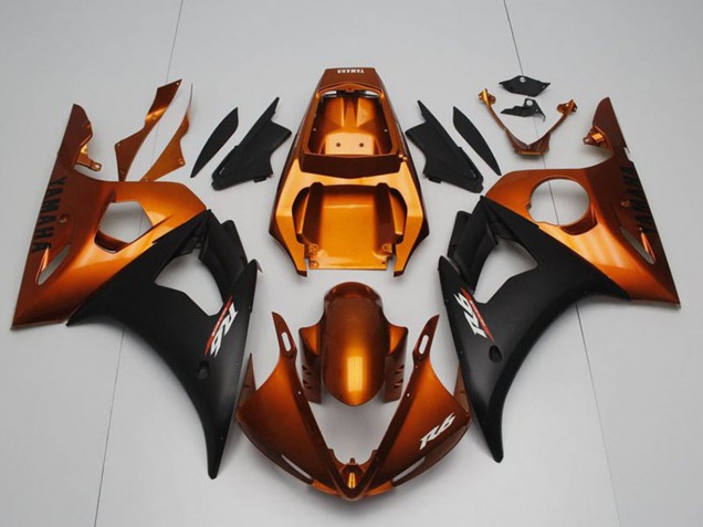 Venta Carenados Moto Yamaha YZF R6 2003-2004 - Naranja Negro Mate