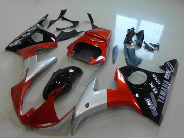 Venta Carenados Moto Yamaha YZF R6 2003-2004 - Rojo Plata Negro Brillante
