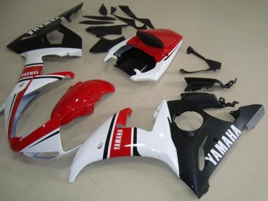 Venta Carenados Moto Yamaha YZF R6 2003-2004 - Blanco Rojo Negro Mate