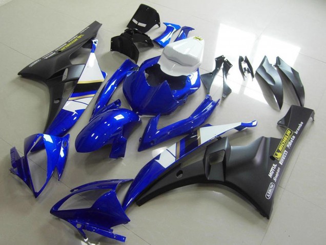 Venta Carenados Moto Yamaha YZF R6 2006-2007 - Blanco Azul Negro Mate Motul Michelin