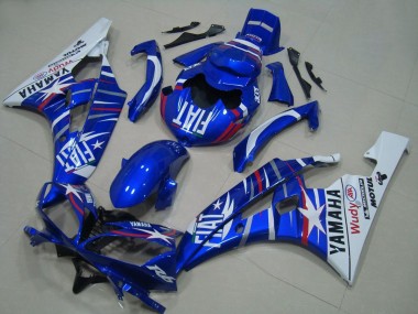 Venta Carenados Moto Yamaha YZF R6 2006-2007 - Blanco Azul Fiat Motul Michelin