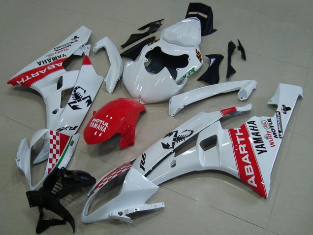 Venta Carenados Moto Yamaha YZF R6 2006-2007 - Blanco Rojo Motul Michelin Abarth