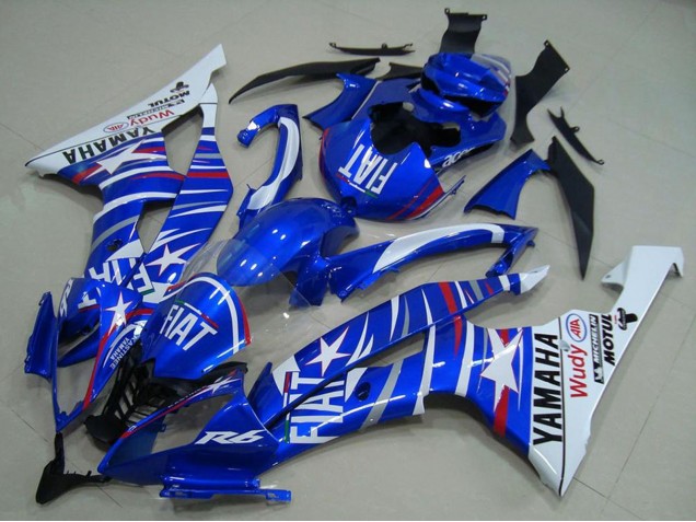 Venta Carenados Moto Yamaha YZF R6 2008-2016 - Blanco Azul Fiat Motul Michelin