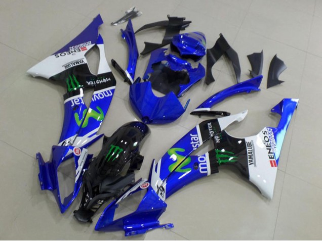Venta Carenados Moto Yamaha YZF R6 2008-2016 - Blanco Azul Negro Brillante Verde Monstruo MoviStar