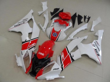 Venta Carenados Moto Yamaha YZF R6 2008-2016 - Blanco Rojo Negro Raya OEM Estilo