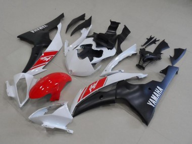 Venta Kits Carenado Moto Yamaha YZF R6 2008-2016 - Blanco Rojo Negro Mate