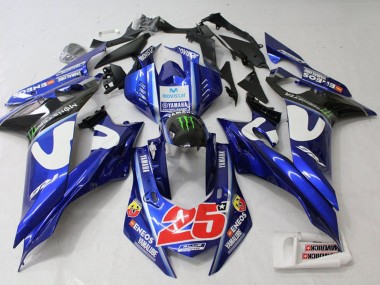 Venta Carenado Moto Yamaha YZF R6 2017-2023 - Blanco Azul Verde Monstruo MoviStar