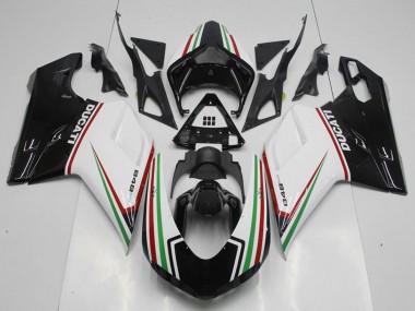 Venta Kits Carenado Moto Ducati 848 2007-2014 - Blanco Rojo Verde Negro Brillante
