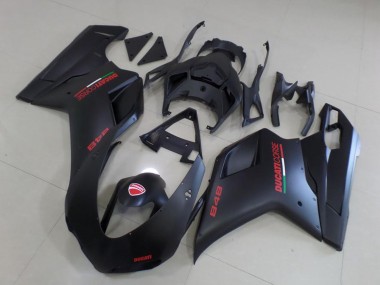 Venta Carenados Moto Ducati 848 2007-2014 - Negro Mate Rojo
