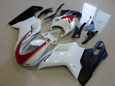 Venta Carenados Moto Ducati 848 2007-2014 - Blanco Rojo Negro Mate