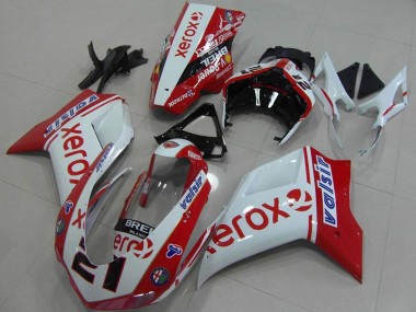 Venta Carenados Moto Ducati 848 1098 1198 2007-2014 - Blanco Rojo Negro Brillante Valsir Xerox OEM Estilo 21
