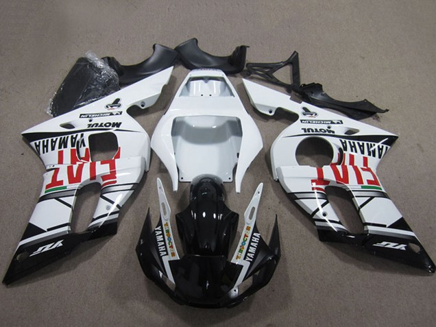 Venta Carenados Moto Yamaha YZF R6 1998-2002 - Blanco Negro Brillante Fiat Motul Michelin