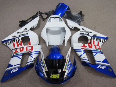 Venta Carenados Moto Yamaha YZF R6 1998-2002 - Blanco Azul Rojo Fiat Michelin Motul 46