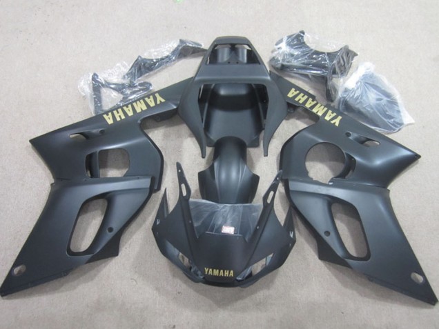 Venta Carenados Moto Yamaha YZF R6 1998-2002 - Negro Mate Amarillo Calcomanía