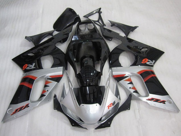 Venta Carenados Moto Yamaha YZF R6 1998-2002 - Plata Rojo Negro Brillante