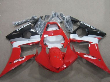 Venta Kits Carenado Moto Yamaha YZF R6 2003-2004 - Rojo Blanco Negro Brillante