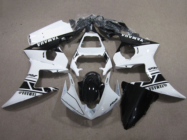 Venta Kits Carenados Moto Yamaha YZF R6 2003-2004 - Blanco Negro Brillante