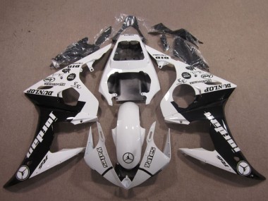 Venta Carenados Moto Yamaha YZF R6 2003-2004 - Blanco Negro Brillante Jordan Dunlop
