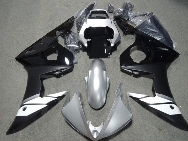 Venta Carenados Moto Yamaha YZF R6 2003-2004 - Blanco Plata Negro Brillante Negro Mate