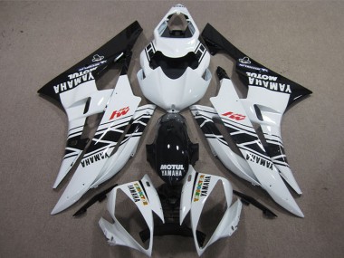 Venta Carenados Moto Yamaha YZF R6 2006-2007 - Blanco Negro Brillante Motul