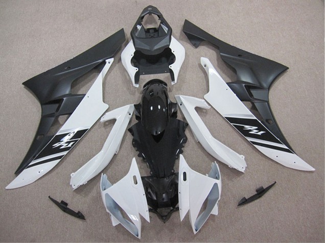 Venta Carenados Moto Yamaha YZF R6 2006-2007 - Blanco Negro Brillante Negro Mate