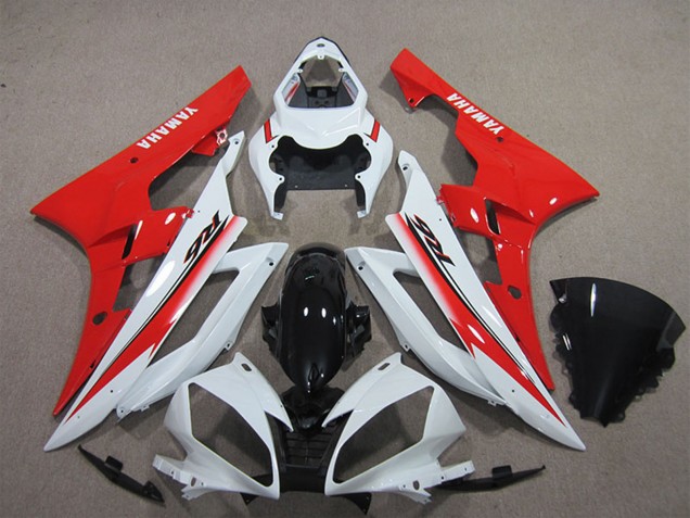 Venta Carenado Moto Yamaha YZF R6 2006-2007 - Blanco Rojo Negro Brillante