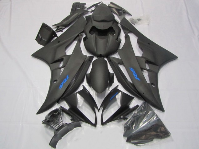Venta Carenados Moto Yamaha YZF R6 2006-2007 - Negro Mate Azul Calcomanías