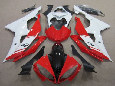 Venta Kits Carenados Moto Yamaha YZF R6 2008-2016 - Blanco Rojo Negro Brillante