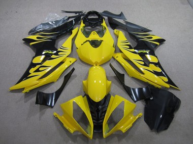 Venta Carenados Moto Yamaha YZF R6 2008-2016 - Amarillo Negro Brillante Llama