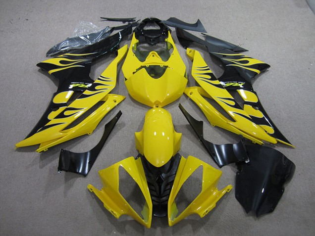 Venta Carenados Moto Yamaha YZF R6 2008-2016 - Amarillo Negro Brillante Llama