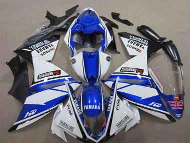 Venta Carenados Moto Yamaha YZF R1 2012-2014 - Blanco Azul Negro Pizzoli ENEOS Yamalube Semakin Didepan