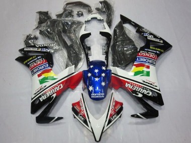 Venta Carenados Moto Honda CBR500R 2013-2015 - Blanco Rojo Azul Negro Brillante Estrella Carrera Lee DENSO EuroBet