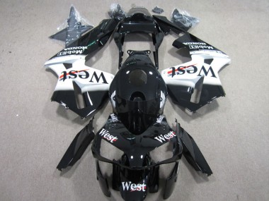 Venta Carenados Moto Honda CBR600RR 2003-2004 - Negro Brillante Blanco West
