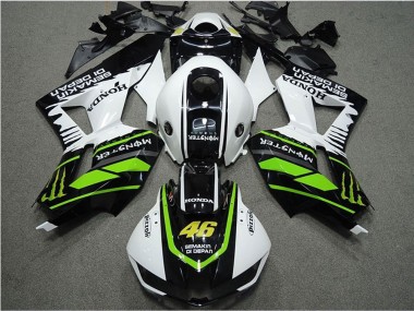Venta Carenados Moto Honda CBR600RR 2013-2023 - Blanco Verde Negro Brillante Semakin Didepan Monstruo