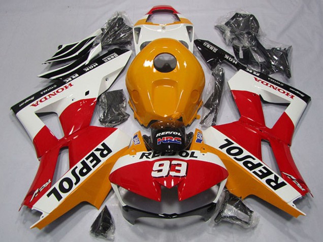 Venta Carenado Moto Honda CBR600RR 2013-2023 - Naranja Blanco Rojo Negro Brillante Repsol 93